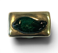 Bronze ring with custom-made glass insert