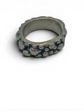 Polish bronze ring with organic round patterns