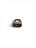 Polish bronze ring with organic round patterns