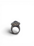 Polish bronze ring with organic round patterns