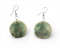 Ceramic hand-made earrings with natures motif