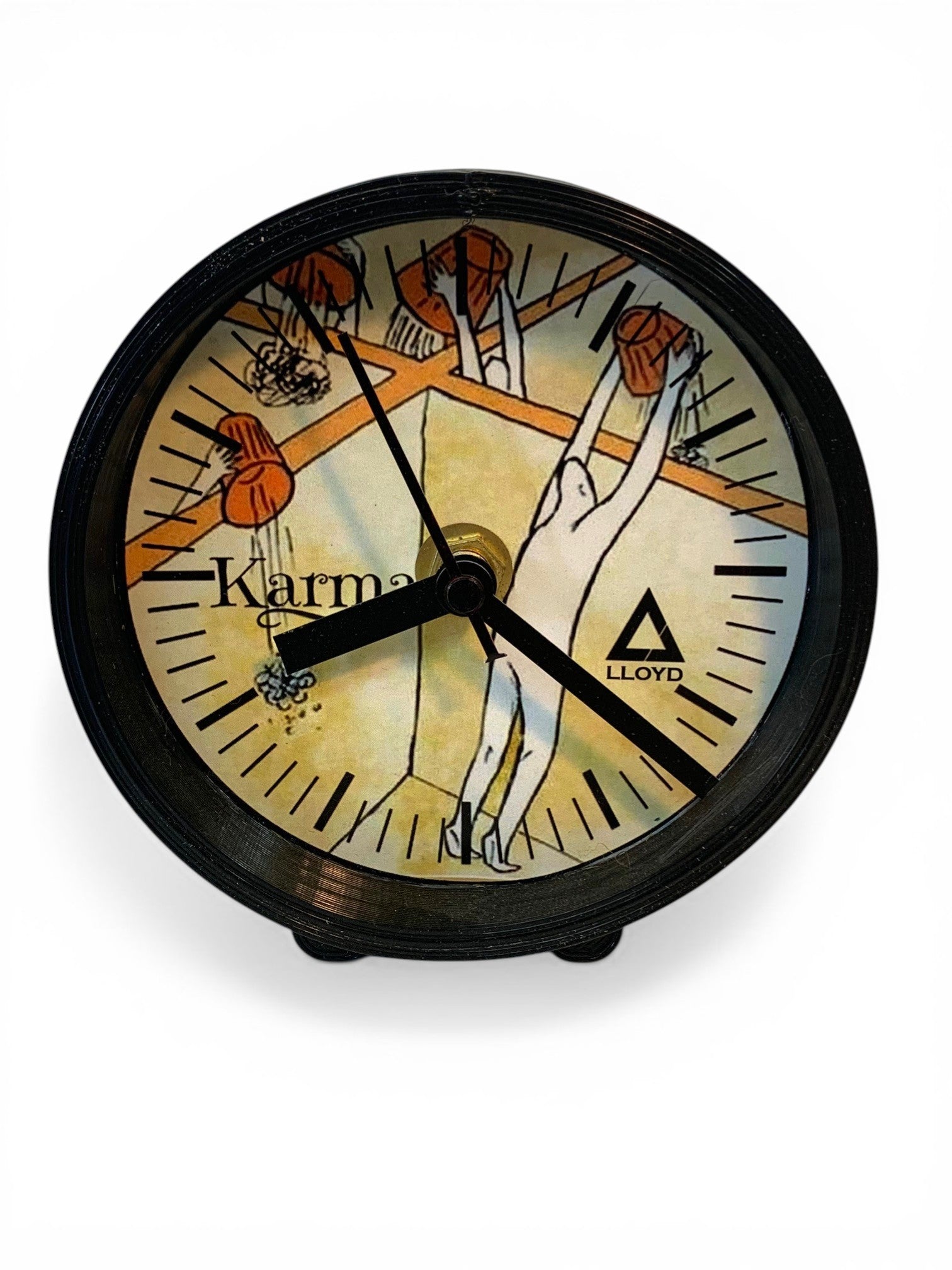 Table clock with karma legend