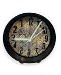 Table clock with geometric designs