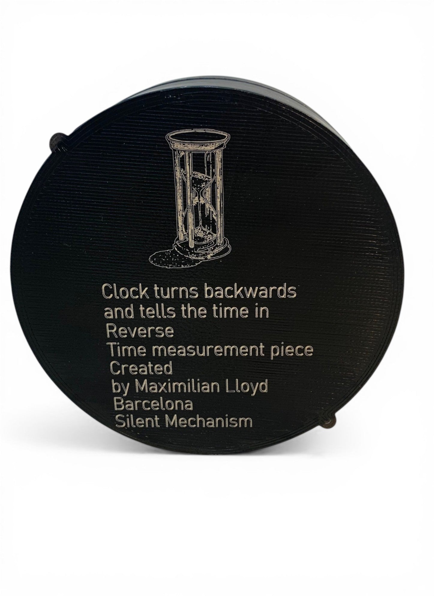 Table clock with colorful abstract design background