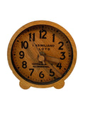 Recycled wood table clock
