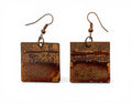 Enameled copper earrings