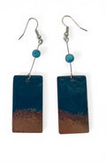 Enameled copper earrings
