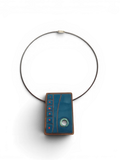 Enameled copper pendant