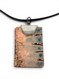 Enameled copper pendant