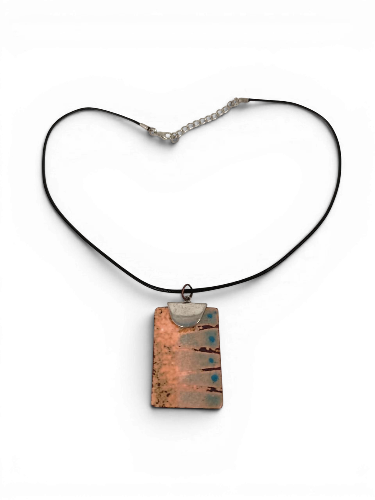 Enameled copper pendant
