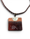 Enameled copper pendant