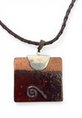 Enameled copper pendant