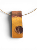 Enameled copper pendant